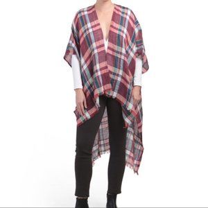 Free People Linen Reverie Plaid Kimono